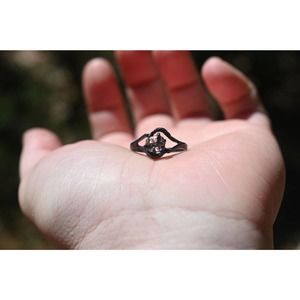 Raw stone rings, Art Deco Engagement Ring, Vintage Inspired Sterling Sil…